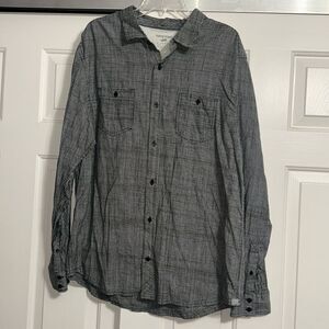 HORNY TOAD Black & White Plaid Button Down